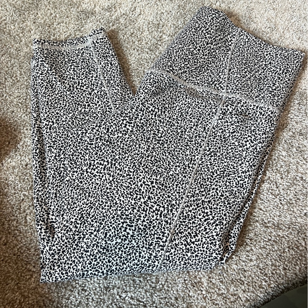 Leopard Print Black and White Leggings